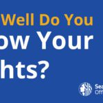Blue graphic with yellow and white text. “How well do you know your rights? Take the quiz!” with Seattle Office for Civil Rights logo