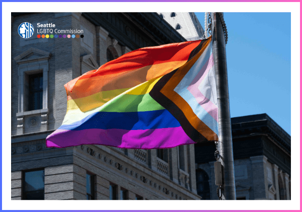 LGBTQ+ Pride flag.