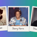 Portraits of Lou Graham, Sherry Harris, and Storme Webber.