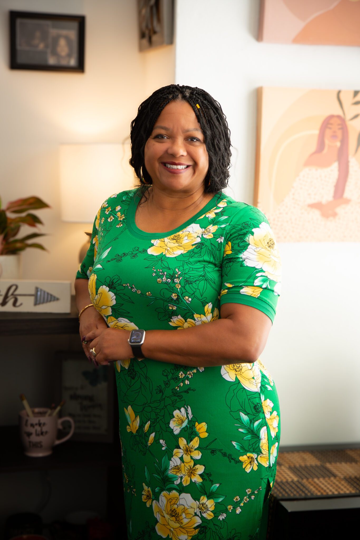 RSJI Director at SOCR, Denise Daniels standing in her office.